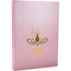 216 Räume Nagelgel-Farbdisplay-Karte, Große Kapazität, Vielseitig Einsetzbar, Einfach zu Verwenden, Wiederverwendbar, Leicht zu Tragen für Nail-Art-Designer (PINK)