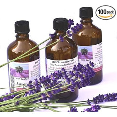 Levandų aliejus 2 x 100 ml - natūralus, grynas, ekologiškas, auginamas eterinis levandų aliejus Kvapusis aliejus aromaterapijai, masažui, natūraliai kosmetikai
