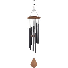 Primus Windspiel mit Musik, Metall, satiniert, 105 cm