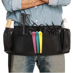 ZIORS Haarstylistenschürze, Haarschneideschürze, Friseure, Taillengürtel, Hipster-Salon-Gürtel, halbe Taille, Schürze für Salons, Friseurwerkzeuge, Aufbewahrungshalster mit Taillengürtel,