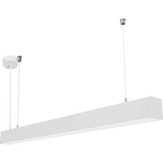 JOYINLED 30 W LED pakabinamas šviestuvas Valgomojo stalo reguliuojamo aukščio valgomojo stalo lempa Kabantis biuro pakabinamas šviestuvas Gyvenamasis kambarys 120 cm biuro lempa Lubų pakabinamas šviestuvas (balta, 2800-6500)