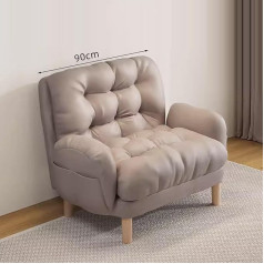 Sohodoo Tinginio sofa, sulankstoma sofa-lova, itin stora ilga sofa, reguliuojamas atlošas, kėdė svetainei, miegamajam, biurui (spalva: tamsiai pilka, dydis: 90 cm)