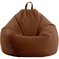 Jhld Laidas Bean Bag kėdės dangtis, Bean Bag kėdės dangtis (be užpildymo) Labai didelis minkštas minkštas Bean Bag dangtis vaikams Sofos dangtis Kavos 100 x 120 cm