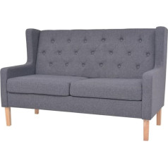 Homgoday 2 sėdimų vietų sofa Kanapa Dvivietė sofa Išskleidžiama sofa Minkšta sofa Šiuolaikinė svetainės sofa Svetainės sofa Gyvenamasis kambarys Sofa kambariui Priimamasis Biuras Audinys Pilka