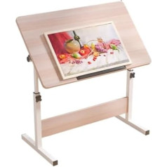 Sulankstomas piešimo stalas, reguliuojamo aukščio piešimo stalas, meno stalas skaitymui, žaidimui ir tapybai, skirtas sofos stalui namų biure (dydis: 80 cm)