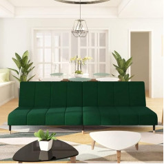 LAPOOH 2 vietų sofa-lova tamsiai žalias aksomas, svetainės sofa, sofos ir kušetės, poilsio sofa, svetainės sofa, 375876
