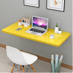 Generisch Tvirtas sulankstomas stalas mažoms erdvėms, idealiai tinka virtuvėms, skalbykloms ir restoranams, 120 x 50 cm, geltonos spalvos