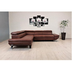 Quattro Meble Itališka natūralios odos kampinė sofa 