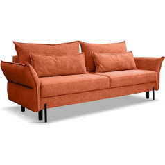 Kaiser Möbel - Sofa su miego funkcija ir lovos dėže - 3 vietų sofa - 239 x 98 cm - sulankstoma sofa, poilsio sofa, sofa-lova svetainei, paauglių kambariui - aukštos kojos, 