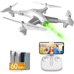 Loolinn | Dronas su optinio srauto padėties nustatymo technologija - 60 minučių skrydžio laiko / labai stabilus skrydis - kvadrokopteris dronas su HD kamera vaikams nuo 10 metų