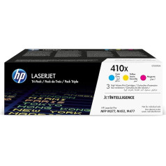 HP 410X (CF252XM) daugiapakopė originalaus tonerio pakuotė (mėlyna, raudona, geltona), skirta HP Color Laserjet Pro M452, HP Color Laserjet Pro M477