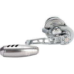 Žvejybos ritės Alarmas Viso metalo lydinio žūklės ritė Trollingo ritė Viso metalo maksimali tempimo jėga 35 kg 11BB būgninė ritė Karpių ritė (spalva: pilka dešinė ranka, dydis: 5000)