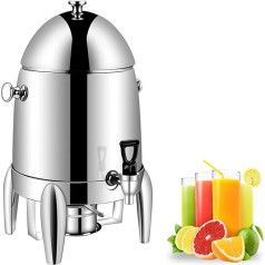 Gewerbliche Kaffee-Chafer-Urne aus Edelstahl, Heißgetränkespender mit Deckel, Zapfhahn und Brennstoffhalter für Hotels, Buffets und Catering-Events, komplett aus Stahl