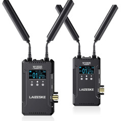 LAIZESKE W1000S belaidė HDMI/SDI vaizdo perdavimo sistema, 0,08 s vėlavimo 1000 pėdų diapazonas 1080P belaidis vaizdo garso siųstuvas-imtuvas, skirtas veidrodiniams DSLR fotoaparatams