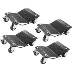 CQJJXKYC Elektro-Stützrad-LKW Trolley-Dollies, 2/4 Stück, 1500 Pfund Tragkraft, Fahrzeug-Skates, beweglicher Reifen mit 4 Rollen, Auto-Reparatur-Mover Rollen Mover(4PCS)