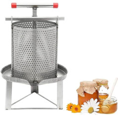 Rankinis medaus spaudimo aparatas, rankinis medaus spaudimo aparatas, nerūdijančio plieno bičių separatorius, 0,5 cm akučių medaus spaudimo įrankis, naudojamas namų ūkiuose, restoranuose, ūkiuose, bitynuose
