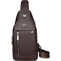 GKE Vyrų PU odos krepšys Sling Bag krūtinės krepšys Crossbody Bag krepšys per petį krepšiai verslo krepšys krepšys per petį krepšys kuprinė kelionių krepšys dienos kuprinės laisvalaikio krepšys žygiai dviračiu kelionės