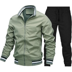 Jogging Suit Men's Casual Tracksuit for Men Tracksuit Plain Loose Cardigan and Tracksuit Leisure Suit Unisex Cardigan Tops and Sports Trousers Tracksuit Regular Fit Autumn Winter Sets