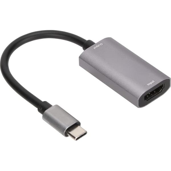 Vaizdo įrašymo kortelė USB C į HDMI įrašymo kortelė 1080p 60 kadrų per sekundę USB C į USB adapterio keitiklis 4K įvestis Full HD žaidimų fiksavimas, skirtas 