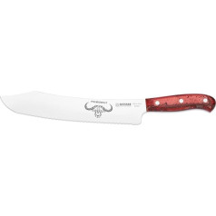 Giesser seit 1776 - Pagaminta Vokietijoje - Brotmesser 25 cm Red Diamond, PremiumCut Wave No 1, Wellenschliff, Acryl, rot, rostfrei, deutsches Grillmesser scharf