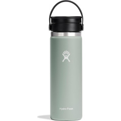 HYDRO FLASK - 20 oz talpos kavos flakonas - vakuuminiu būdu izoliuotas nerūdijančio plieno termosas - nepraleidžiantis skysčio, lankstus geriamasis dangtelis - termosas kavai - atidarymo dydis - Agave