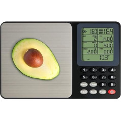 UNIWEIGH Skaitmeninės virtuvės svarstyklės 6,6 lb/3 kg, maisto svarstyklės kalorijų skaičiavimui, skirtos svorio metimui, mitybai, elektroninės virtuvės svarstyklės su skystųjų kristalų ekranu, 5 vienetai, tara, baterijos įeina į komplektą