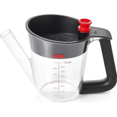 OXO 11297500UK Maisto laikymo indelis, plastikinis, 500 ml, baltos/juodos spalvos