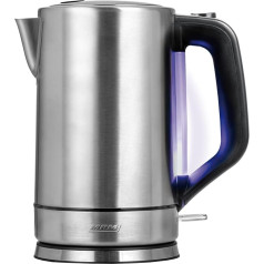 MPM MCZ-121M virdulys 1,7 l, nerūdijančio plieno korpusas, 2200 W, automatinis dangčio atidarymas, mėlynai šviečiantis vandens lygio indikatorius, keičiamas filtras, plienas