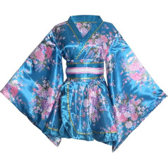 Moterų seksualus trumpas Kimono kostiumas Suaugusiųjų japonų Geisha Yukata atspaudai suknelė Fancy Dress su Obi diržu