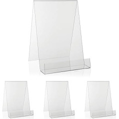 Plexiglas® knygų stovas kaip prekių laikiklis ir nuožulnus reguliatorius DIN A4 formatu (4 vnt.)