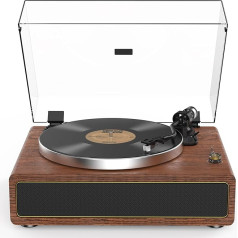 Gramofonas su integruotais garsiakalbiais Diržinė pavara 33/45 aps/min vinilinių plokštelių grotuvas Palaiko 