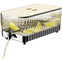 5,3-L-Getränkespender Mit Hahn, Kühlschrank-Wasserspender Mit Hahn, Leicht Zu Befüllende Weite Öffnung, Glaskrug, Cocktail-Zubehör, Kühlschrank-Getränkespender, Wasserkrug, Getränkebehälter