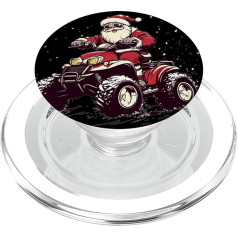 Cooler Weihnachtsmann mit Quad Fahrzeug für festliche Stunts PopSockets PopGrip für MagSafe