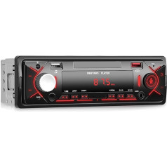 NHOPEEW 1 DIN automobilinis radijo imtuvas su 