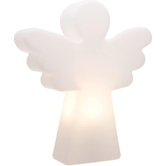Dizainas Švytinčio angelo LED angelo figūrėlė (40 cm, balta) E27 lizdas su šiltos baltos spalvos lempa, kalėdinė dekoracija, dovana krikštynų, komunijos ar konfirmacijos proga, skirta patalpoms ir lauke