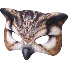 JOINPAYA Helovino pelėdos kaukė Pusė veido džiunglių gyvūnų kaukė pelėdos Cosplay aksesuarai karnavalo maskarado vakarėlio dekoracijos