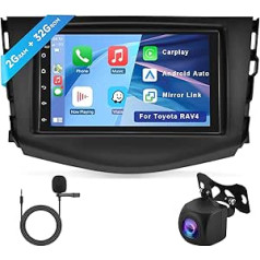 Hodozzy 2G 32G Android automobilinis radijas Toyota RAV4 2006-2012 m. Carplay Android Car Mirror Link, 7 colių jutiklinio ekrano radijas su Bluetooth GPS navigacija WiFi FM RDS HiFi automobilinis radijas 2 DIN ekranas RAV4