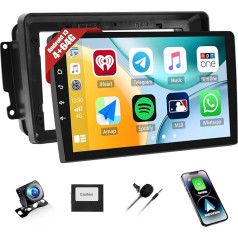 [4+64G] SIXWIN Android 13 automobilinis radijo imtuvas su CarPlay/Android automobiliu Mercedes Benz Vaneo Vito C klasės W203 E klasės W210 A klasės W168 1995-2005.9 colių HD jutiklinis ekranas Palaiko WiFi GPS Bluetooth 5.0 32EQ