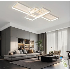 LED lubų šviestuvas gyvenamojo kambario lempa su nuotolinio valdymo pulteliu 3000 K - 6000 K, naujo dizaino netaisyklingo stačiakampio formos lubų šviestuvas akrilo virtuvės miegamojo energiją taupančios dekoratyvinės lempos (140 x 80 cm,
