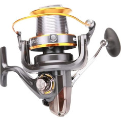 LNNW Angelrollen Feste Spule Angelrolle lang Wurf Angelrolle 13-Achse Vollmetalldraht Tasse Kein Lücke Rolle Super Große Angelrolle Spining Rad Angelrolle for Grobmatch Lake River Karpfen Angelrolle
