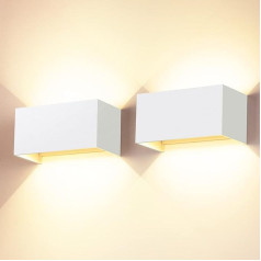 Cwycfw 24 W LED sieniniai žibintai vidaus/ lauko pakuotė 2 sieniniai šviestuvai aukštyn ir žemyn reguliuojamas šviesos spindulys balta sieninė šviesa šilta balta 3000 K lauko sieninė šviesa LED IP65 vandeniui atsparus sieninis apšvietimas