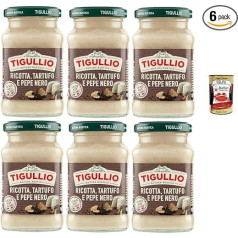 Star Tigullio GranPesto Ricotta sūris, triufeliai ir juodieji pipirai, 6 x 190 g Padažas + itališka gurmaniška masė 400 g