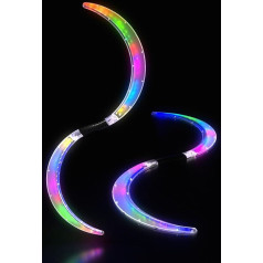 LED POI S formos lazdos su 241 spalvos šviesos režimu USB įkraunamas žongliravimo magijos LED S spalvų lazdos, gilus vizualinis efektas cirko žaislas