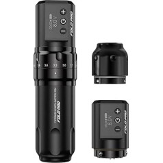 Dragonhawk Fold Pro Belaidis tatuiruočių aparatas Pen Rotacinis tatuiruočių aparatas Tatuiruočių pistoletas, reguliuojantis rašiklio ilgį nuo 2,4 iki 4,2 mm su 2 baterijomis profesionaliems tatuiruočių meistrams