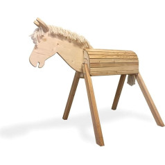 Rülke Holzspielzeug Sandy Garden Horse, medinis arklys lauke, 125 x 80 x 110 cm (D x Š x V), iki 100 kg, nuo 3 metų, rankų darbo, pagamintas Vokietijoje