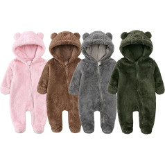 Sbyhbhyds Baby Snowsuit Žiemos paltas šiltas vilnos Footed Romper Jumpsuit apranga kietas pižama Kids Jumpsuit šiltas