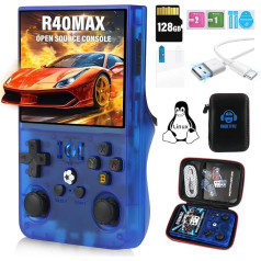 R40MAX Retro rankinė žaidimų konsolė, 3,5 colio IPS ekranas, atvirojo kodo 