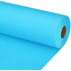 PATIKIL Piešimo popieriaus ritinys 90 cm x 30 m Piešimo popierius 80 g/m² Popieriaus ritinys Kraftpopierius Tapybos popierius Eskizų popierius Amatų popierius, skirtas tapybos stalui Tapybos amatai Dovanų pakuotė Šviesiai mėlyna