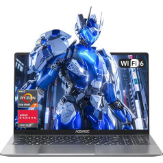 ACEMAGIC nešiojamasis kompiuteris su metaliniu korpusu ir apšvietimu AMD Ryzen 7 5700U (8C/16T, iki 4,3 GHz), skirtas žaidėjų nešiojamiesiems kompiuteriams, 16,1 colio FHD, 16 GB DDR4, 512 GB M.2 SSD, WiFi 6, BT5. 2, HDMI (pilka)