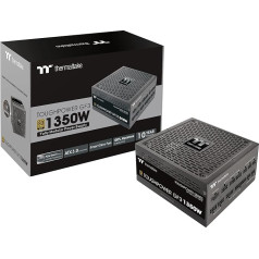 Thermaltake Toughpower GF3 1350W | PC ATX 3.0 maitinimo šaltinis | PCIe Gen 5.0 | 80-Plus Gold | Visiškai modulinis | Tylus 140 ventiliatorių | ES sertifikatas